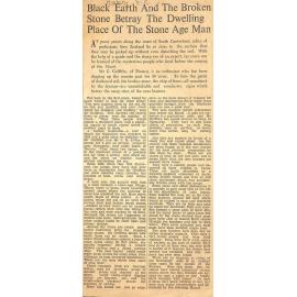 Black Earth And The Broken Stone Betray The Dwelling Place Of The Stone Age Man