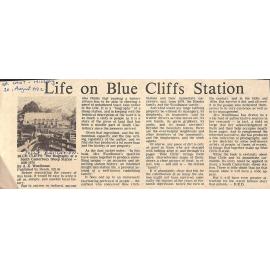 Life on Blue Cliffs Station