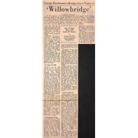 George Buchanan's Bridge Gave Name to 'Willowbridge'