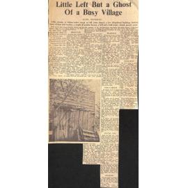 Little Left But a Ghost Of a Busy Village