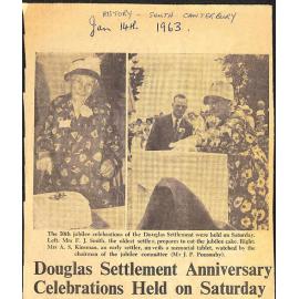 Douglas Settlement Anniversary Celebrations Held on Saturday