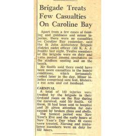 Brigade Treats Few Casualties On Caroline Bay