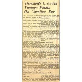 Thousands Crowded Vantage Points On Caroline Bay