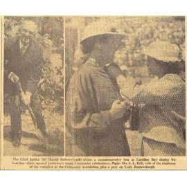 Chief Justice plants commemorative tree at Caroline Bay
