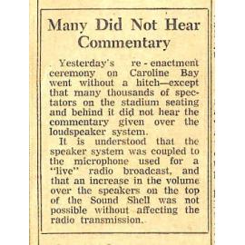 Many Did Not Hear Commentary