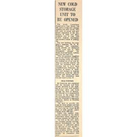 New Cold Storage Unit To Be Opened