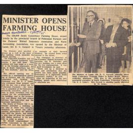 Minister Opens Farming House