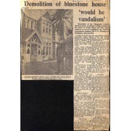Demolition of bluestone house 'would be vandalism'