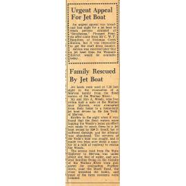 Urgent Appeal For Jet Boat / Family Rescued By Jet Boat