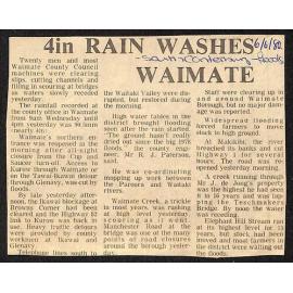 4in Rain Washes Waimate