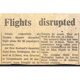 Flights disrupted