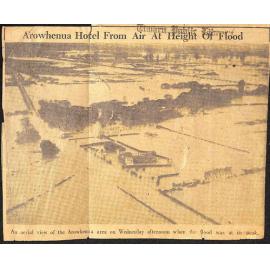 Arowhenua Hotel From Air At Height Of Flood