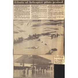 Efforts of helicopter pilots praised