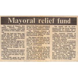 Mayoral relief fund