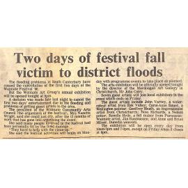 Two days of festival fall victim to district floods