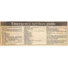 Emergency services guide