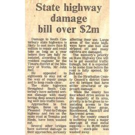 State highway damage bill over $2m