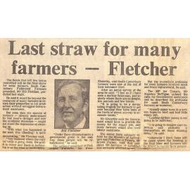 Last straw for many farmers - Fletcher