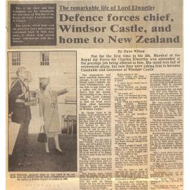 The remarkable life of Lord Elworthy: Defence forces chief, Windsor Castles, and home to New Zealand