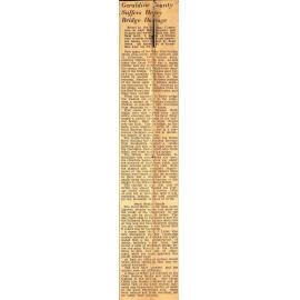 Geraldine County Suffers Heavy Bridge Damage