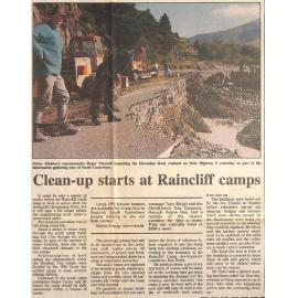 Clean-up starts at Raincliff camps