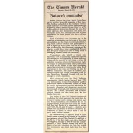 Editorial: Nature's reminder