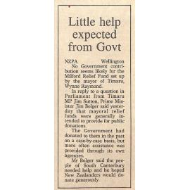 Little help expected from Government