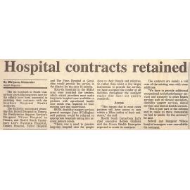 Hospital contracts retained