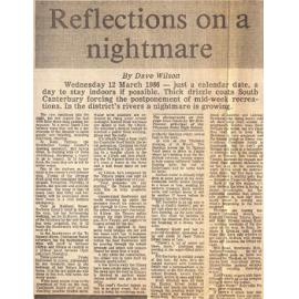 Reflections on a nightmare