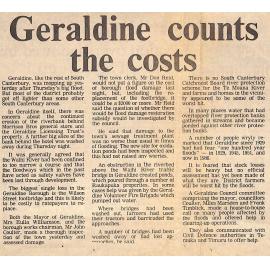 Geraldine counts the costs