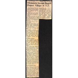 Otematata Second Biggest Project Village in NZ