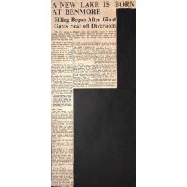 A New Lake Is Born At Benmore: Filling Begun After Giant Gates Seal Off Diversions