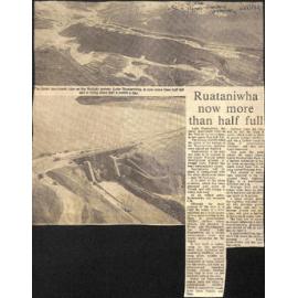 Ruataniwha now more than half full