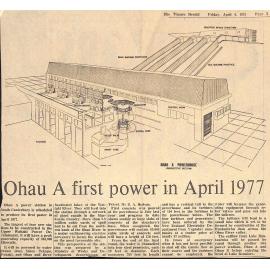 Ohau A first power in April 1977