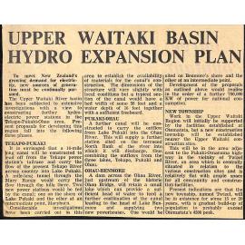 Upper Waitaki Basin Hydro Expansion Plan