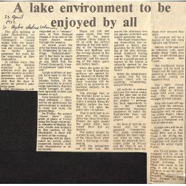 A lake environment to be enjoyed by all