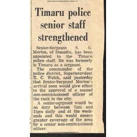 Timaru police staff strengthened