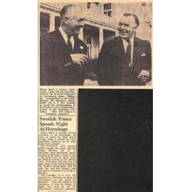 Swedish Prince Spends Night At Hermitage