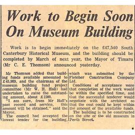 Work to Begin Soon On Museum Building