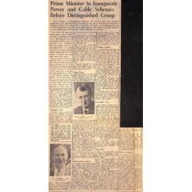 Prime Minister to Inaugurate Power and Cable Schemes Before Distinguished Group