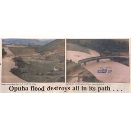 Opuha flood destroys all in its path
