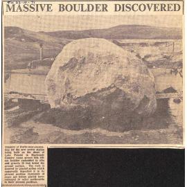 Massive boulder discovered