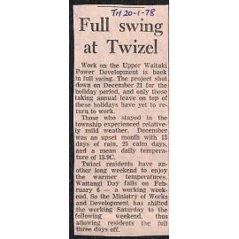 Full swing at Twizel