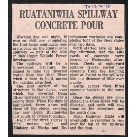 Ruataniwha Spillway Concrete Pour