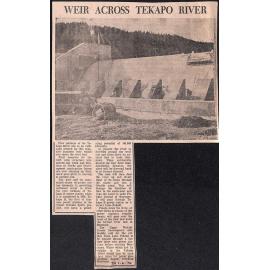 Weir across Tekapo River