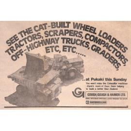 Machinery Display at Pukaki advertisement