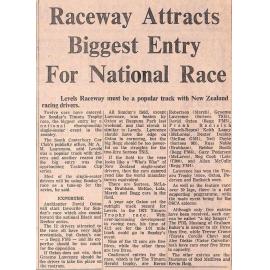 Raceway Attracts Biggest Entry For National Race