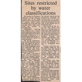 Sites restricted by water classifications