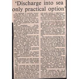  'Discharge into sea only practical option'