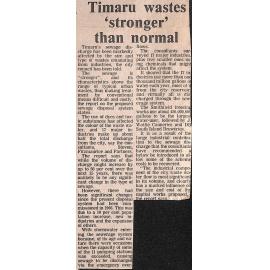 Timaru wastes 'stronger' than normal